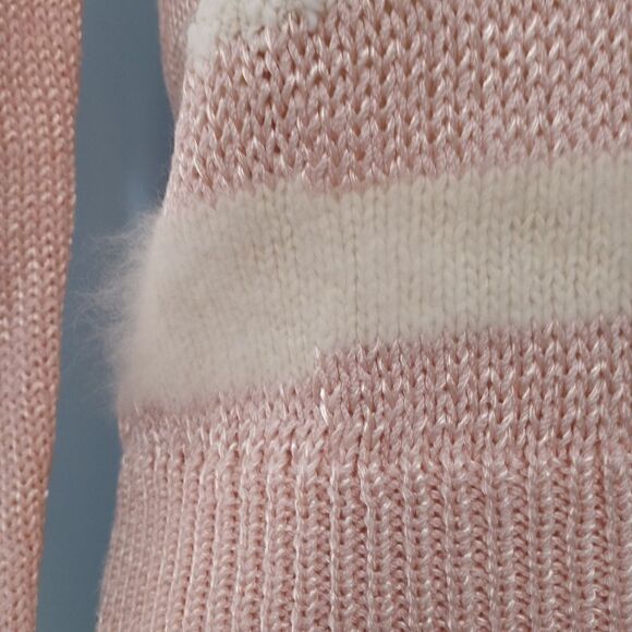 Vintage Lilly of California Barbiecore Geometric Sweater Artsy Size Meduim Pink - Picture 6 of 15
